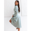 Mintové elegantné midi šaty NORALYN (Veľkosť L)