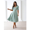 Mintové elegantné midi šaty ORLAYA (Veľkosť L)