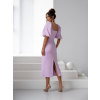Svetlo fialové elegantné midi šaty ROSALYA (Veľkosť L)