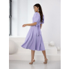 Svetlo fialové elegantné midi šaty VELIRA (Veľkosť L)
