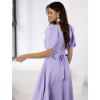 Svetlo fialové elegantné midi šaty VELIRA (Veľkosť L)