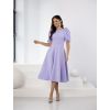 Svetlo fialové elegantné midi šaty VELIRA (Veľkosť L)