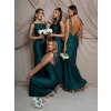 Smaragdové spoločenské šaty MATYIA pre družičky (Veľkosť ONESIZE)