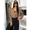 Béžová krátká stylová letní bunda NOVIAN (Veľkosť ONESIZE)