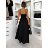 Černé elegantní letní dlouhé šaty PALOMY na ramínkách (Veľkosť ONESIZE)
