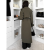 Khaki elegantní midi kabát trenčkot  DOLIVAT (Veľkosť ONESIZE)