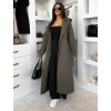 Khaki elegantní midi kabát trenčkot  DOLIVAT (Veľkosť ONESIZE)