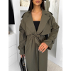 Khaki elegantní midi kabát trenčkot  DOLIVAT (Veľkosť ONESIZE)