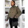 Khaki krátký trenčkot kabátek MYNTRA (Veľkosť ONESIZE)