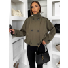 Khaki krátký trenčkot kabátek MYNTRA (Veľkosť ONESIZE)