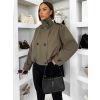 Khaki krátký trenčkot kabátek MYNTRA (Veľkosť ONESIZE)