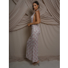 Růžové třpytivé dlouhé šaty VYONY s flitry (Veľkosť ONESIZE)
