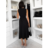 Černé vzdušné letní midi šaty NERISSA s páskem (Veľkosť ONESIZE)