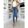 Modré slim fit skinny džíny SCENTO (Veľkosť L)