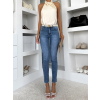 Modré slim fit skinny džíny SCENTO (Veľkosť L)