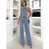 Modrý džínový denim dlouhý overal TYLYRY (Veľkosť L)