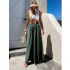 Khaki lehké letní kalhoty ORYXINA (Veľkosť ONESIZE)