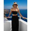 Černý elegantní crop top pás přes prsa CIZERA (Veľkosť ONESIZE)