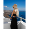 Černý elegantní crop top pás přes prsa CIZERA (Veľkosť ONESIZE)