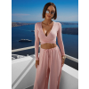 Růžový letní kalhotový balónový komplet AMALFI (Veľkosť ONESIZE)