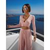 Růžový letní kalhotový balónový komplet AMALFI (Veľkosť ONESIZE)
