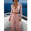 Růžový letní kalhotový balónový komplet AMALFI (Veľkosť ONESIZE)