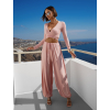 Růžový letní kalhotový balónový komplet AMALFI (Veľkosť ONESIZE)