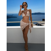 Béžové dvojdielne plavky bikiny VANELLE so sukňou (Veľkosť ONESIZE)