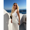 Bílá letní  elegantní zavinovací halenka FRYTOS (Veľkosť ONESIZE)