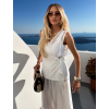 Bílá letní  elegantní zavinovací halenka FRYTOS (Veľkosť ONESIZE)