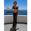 Čierne dvojdielne plavky bikiny SERAFINA so sukňou (Veľkosť ONESIZE)