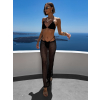 Čierne dvojdielne plavky bikiny SERAFINA so sukňou (Veľkosť ONESIZE)