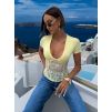 Žluté elegantní korzetový tvarující top ZAYANA (Veľkosť M/L)