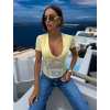 Žluté elegantní korzetový tvarující top ZAYANA (Veľkosť M/L)