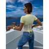 Žluté elegantní korzetový tvarující top ZAYANA (Veľkosť M/L)