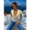 Žluté elegantní korzetový tvarující top ZAYANA (Veľkosť M/L)