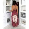Růžové dlouhé letní boho maxi šaty CELATIA (Veľkosť ONESIZE)