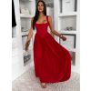 Červené tvarující elegantní dlouhé šaty UMSEET (Veľkosť ONESIZE)