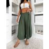 Khaki lehké letní kalhoty POLOTEA s rozparky (Veľkosť ONESIZE)