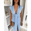 Světle modré elegantní midi šaty DULEA (Veľkosť ONESIZE)