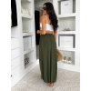 Khaki maxi letní sukně PEONOLY (Veľkosť ONESIZE)