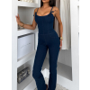 Modrý džínový dlouhý denim overal CARYNA na ramínka (Veľkosť M)