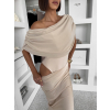 Béžové elegantní body MILEYNA s odhalenými rameny (Veľkosť ONESIZE)