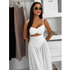 Bílé dlouhé elegantní šaty DOROTA (Veľkosť ONESIZE)