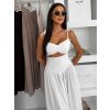Biele dlhé elegantné šaty DOROTA (Veľkosť ONESIZE)