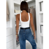 Bílé elastické basic body ELYRO (Veľkosť M/L)