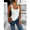 Bílé elastické basic body ELYRO (Veľkosť M/L)