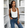 Bílé elastické basic body ELYRO (Veľkosť M/L)