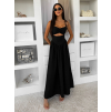 Černé dlouhé elegantní tvarující šaty DOROTA (Veľkosť ONESIZE)