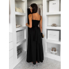 Černé dlouhé elegantní tvarující šaty DOROTA (Veľkosť ONESIZE)